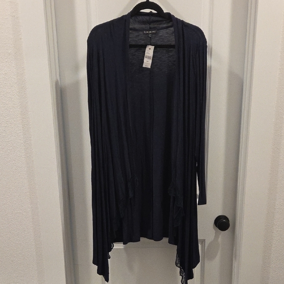 Lane Bryant Sweaters - Lane Bryant NAVY Draped Women's Cardigan
